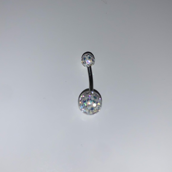 Shamballa Crystal Belly Ring - Picture 2 of 8